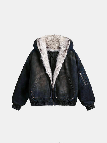 Patched Fur Jacket