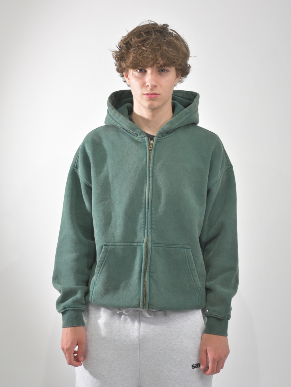 Heavyweight Washed Zip-up