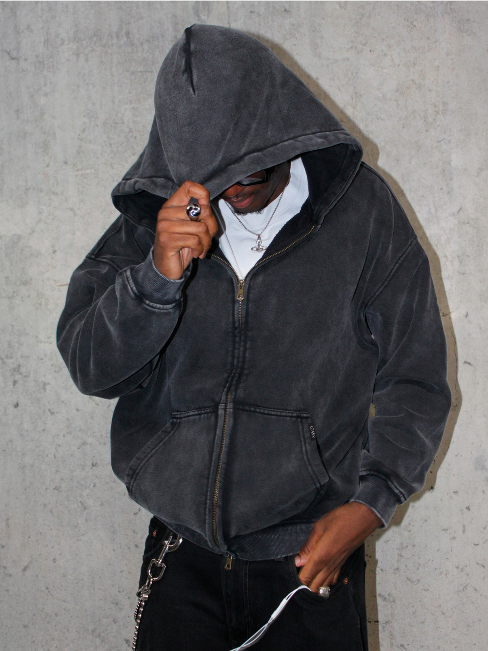 Heavyweight Washed Zip-up