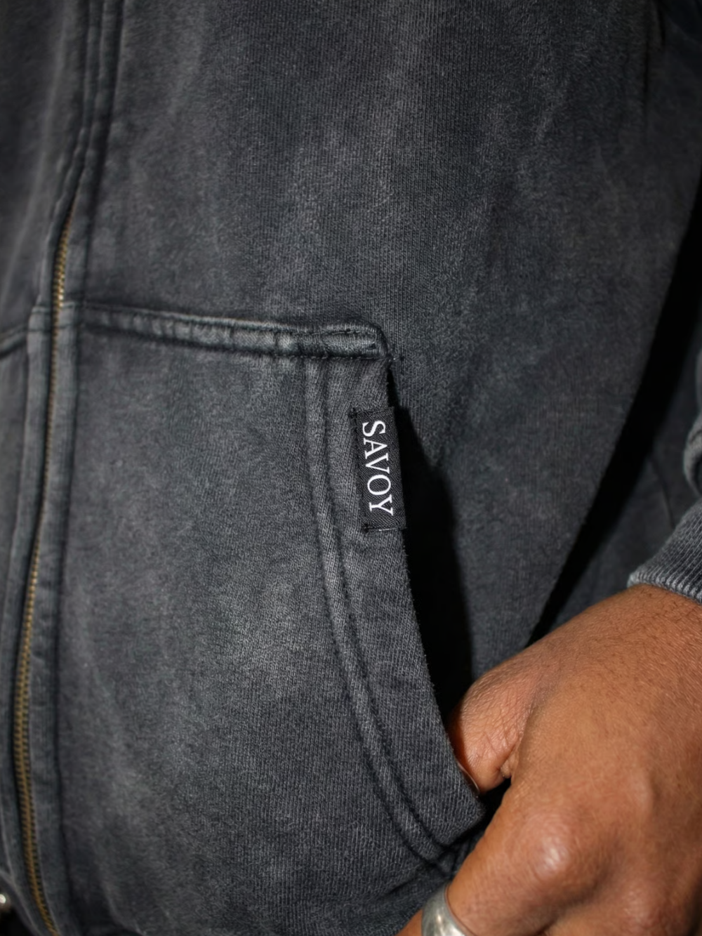 Heavyweight Washed Zip-up