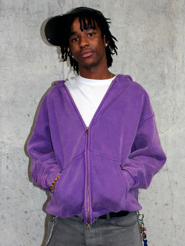 Heavyweight Washed Zip-up
